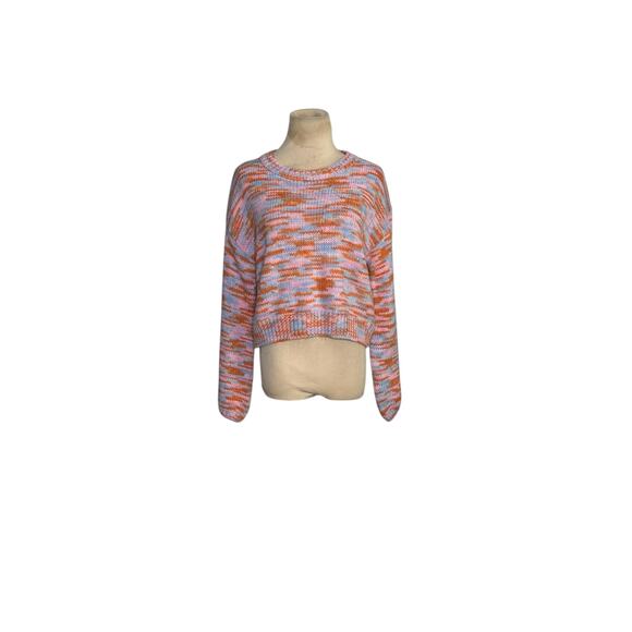 Shein pink blue orange stripes sweater size Small - Picture 9 of 12